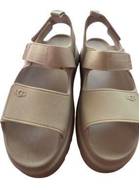 UGG Women's Pink Platform Strap Sandals